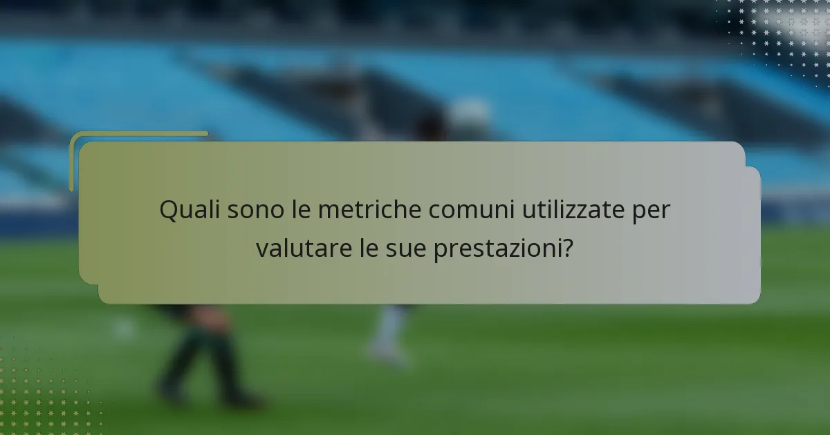 Quali sono le metriche comuni utilizzate per valutare le sue prestazioni?